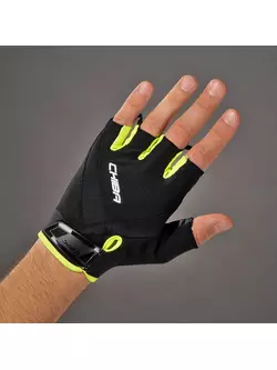 CHIBA AIR PLUS cycling gloves, black-fluorine 30145