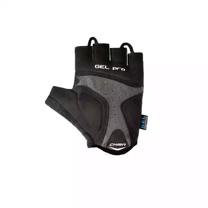 CHIBA men's cycling gloves GEL AIR, black-fluo 3010018 