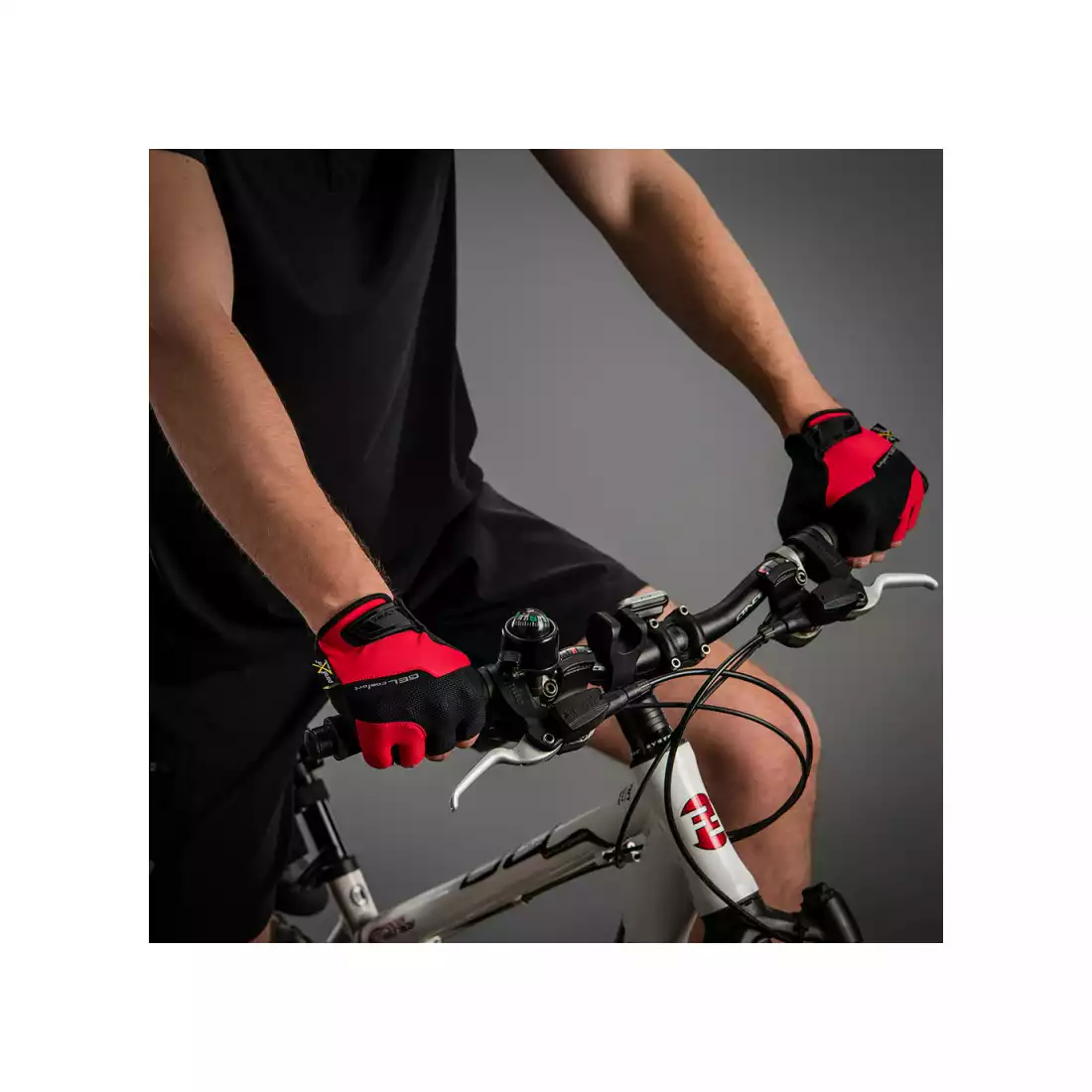 CHIBA GEL COMFORT rękawiczki rowerowe, czerwony, 3040518