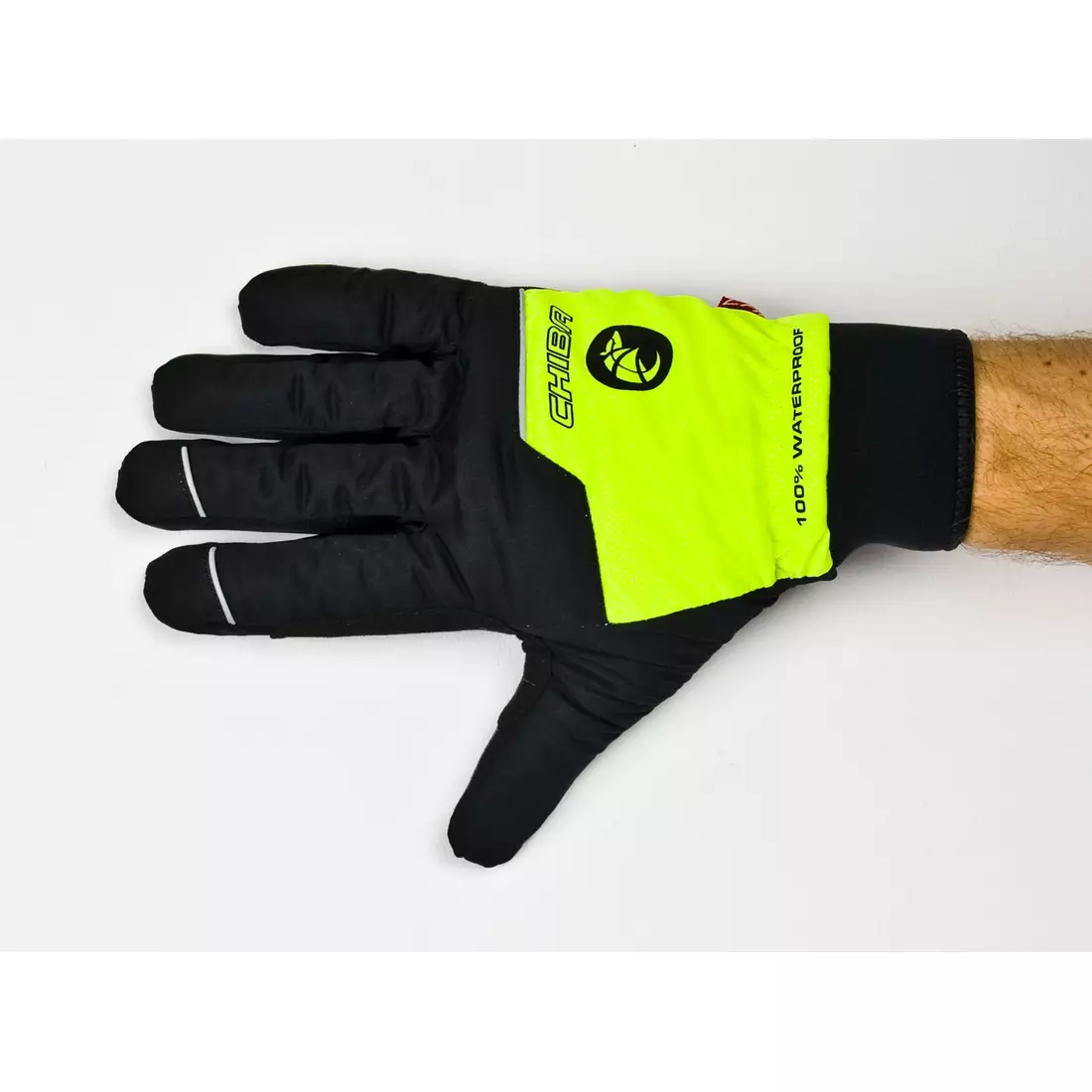 CHIBA RAIN PRO winter cycling glove, black-fluorine 31227