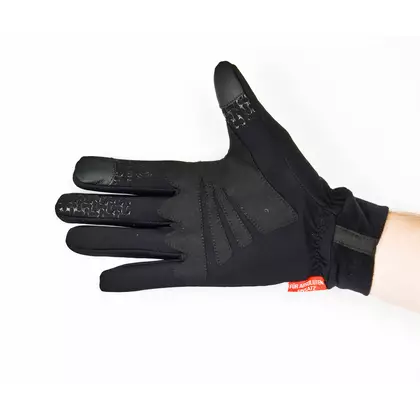 CHIBA waterproof cycling gloves THERMOFLEECE WATERPRO, black