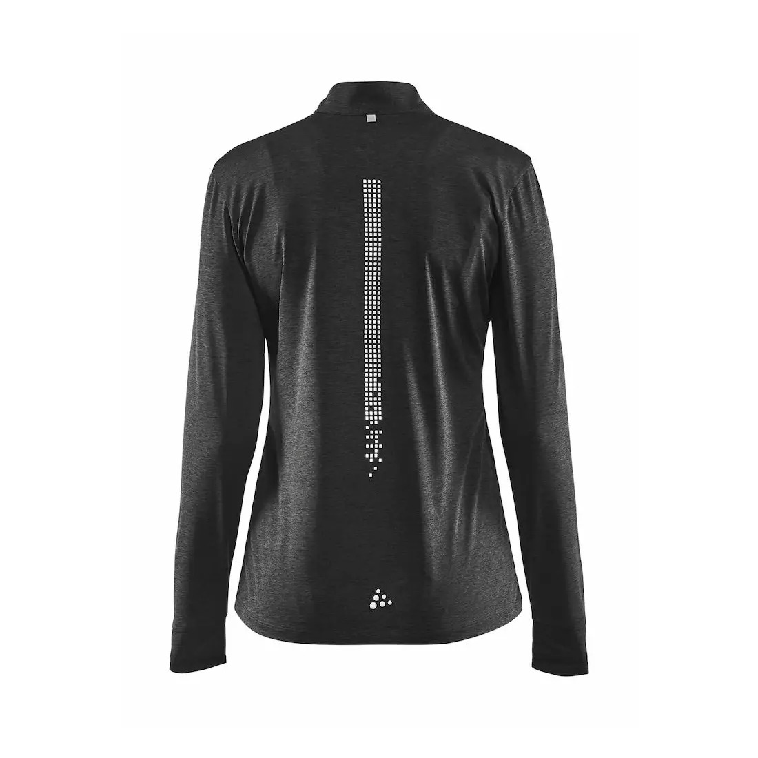 CRAFT REFLECTIVE ZIP 1905499-998000 women's long-sleeved running T-shirt black