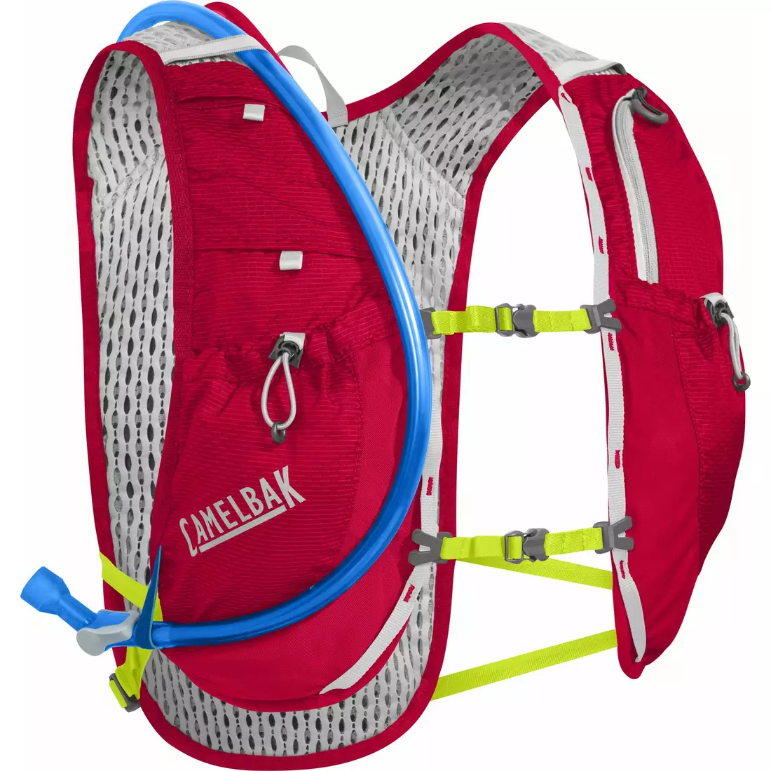 Camelbak SS18 running backpack with water bladder Circuit Vest 50oz /1.5L Crimson Red/Lime Punch 1138601000