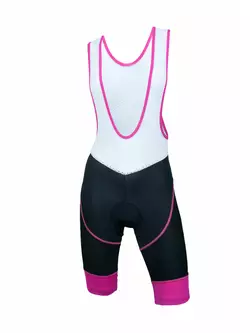 DEKO ASPIDE women's cycling set: jersey + shorts, suspender, black-pink
