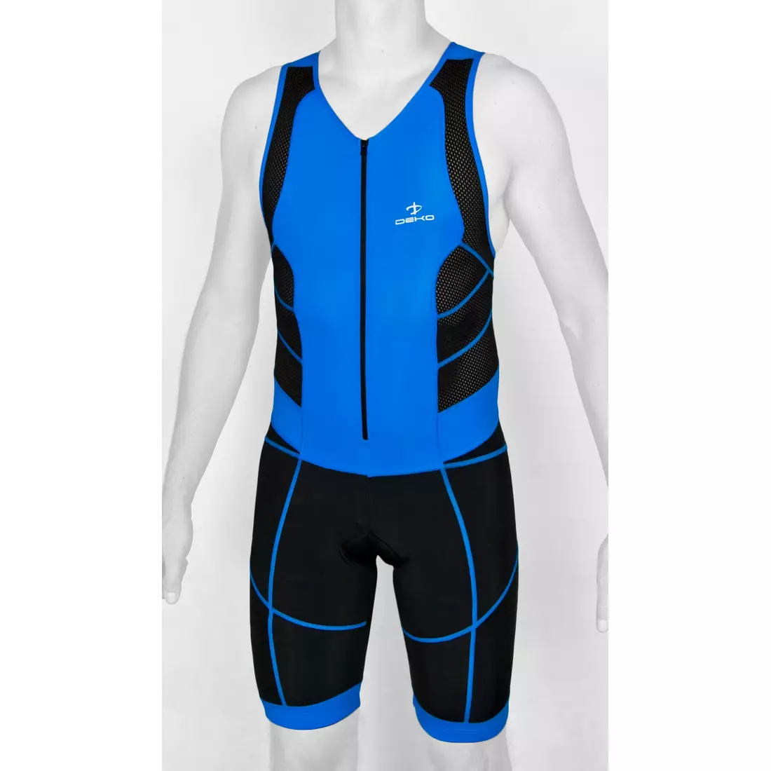 DEKO TRST-203 men's triathlon suit, black and blue