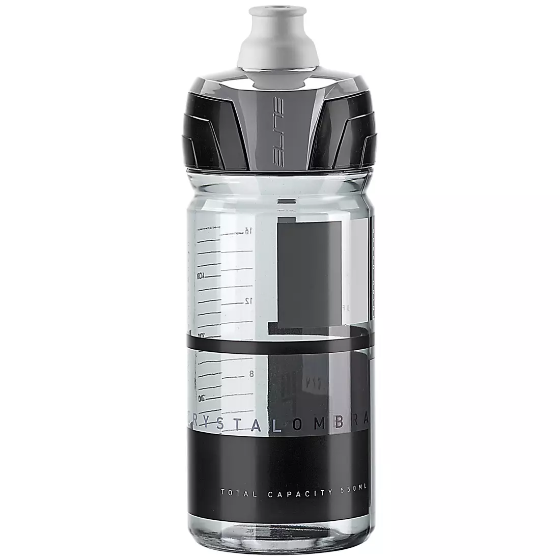Elite Crystal Ombra Smoke bicycle bottle - Gray Graphics 550ml EL0150124 SS19
