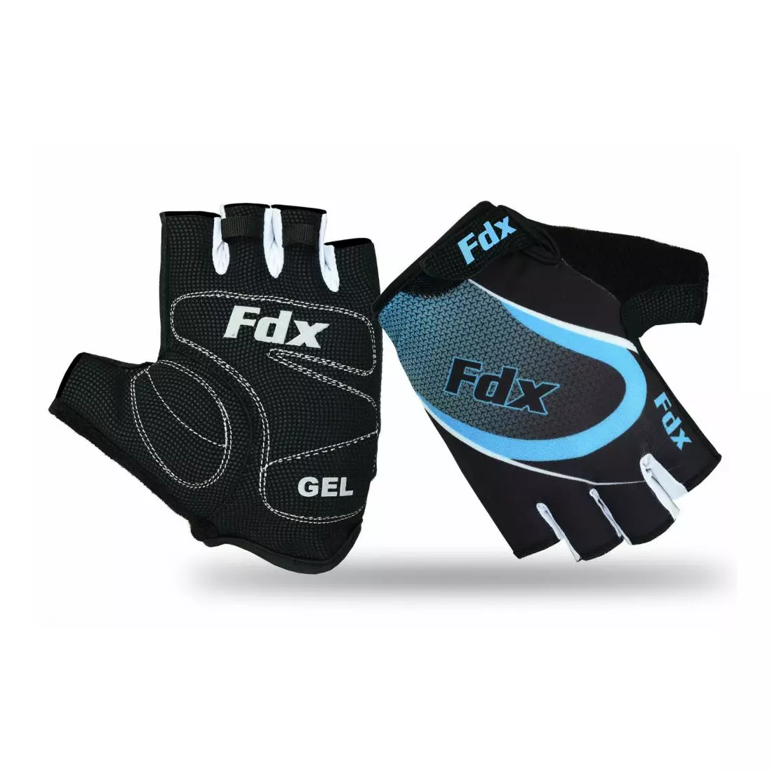 FDX 1010 men's cycling gloves black and blue