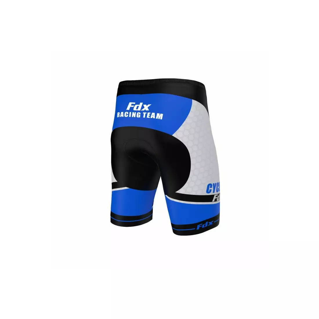 FDX 1070 men's bibless cycling shorts, black and blue