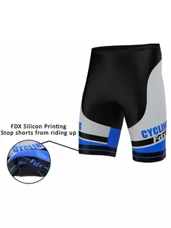 FDX 1070 men's bibless cycling shorts, black and blue