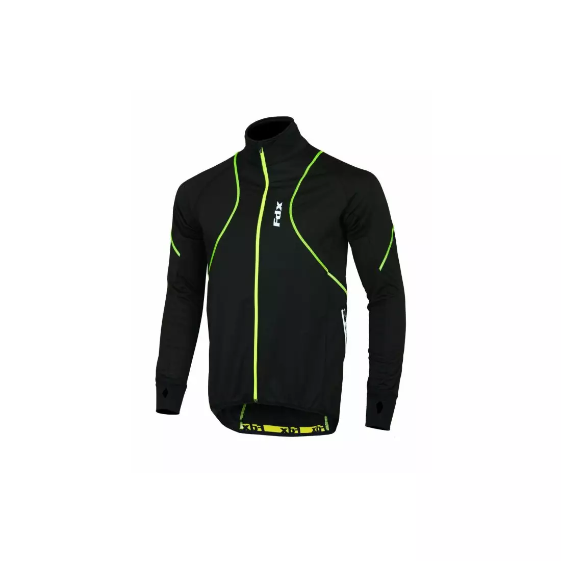 FDX 1300 Winter Cycling Jacket, Softshell, Black-Fluorine