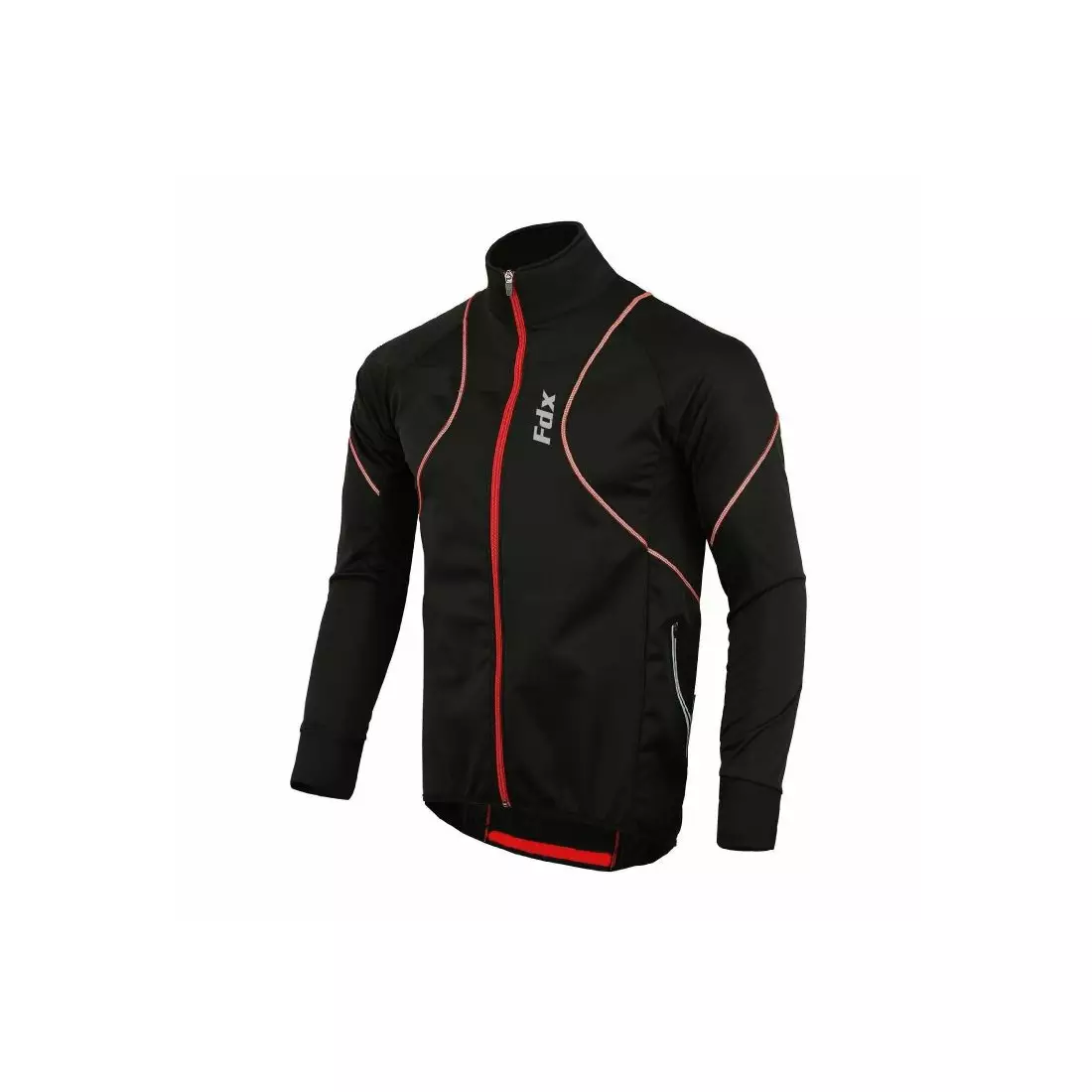 FDX 1300 winter bicycle court, Softshell, black-red