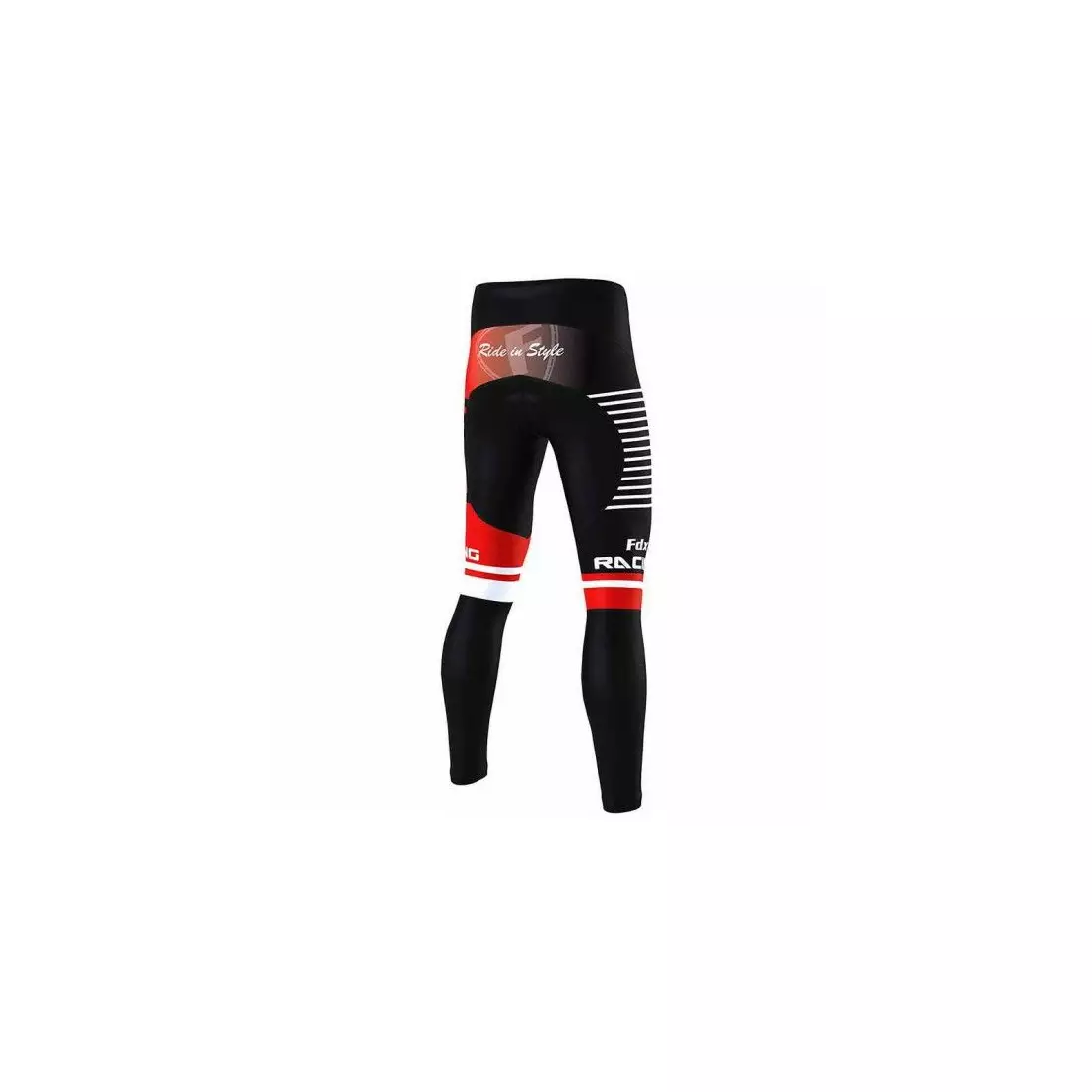 FDX 1800 insulated cycling pants for a bicycle, black-red