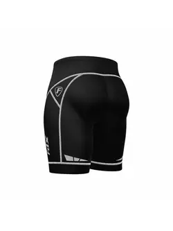 FDX 990 men's bibless cycling shorts, black and white