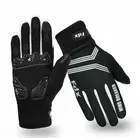 FDX Winter cycling gloves Wind Breaker Gel, black-white