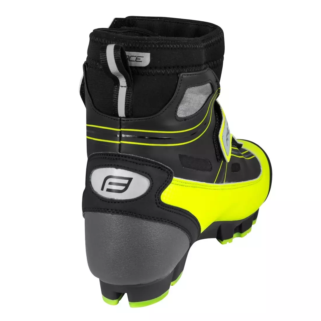 FORCE ICE MTB 94041 winter cycling shoes, black-fluorine