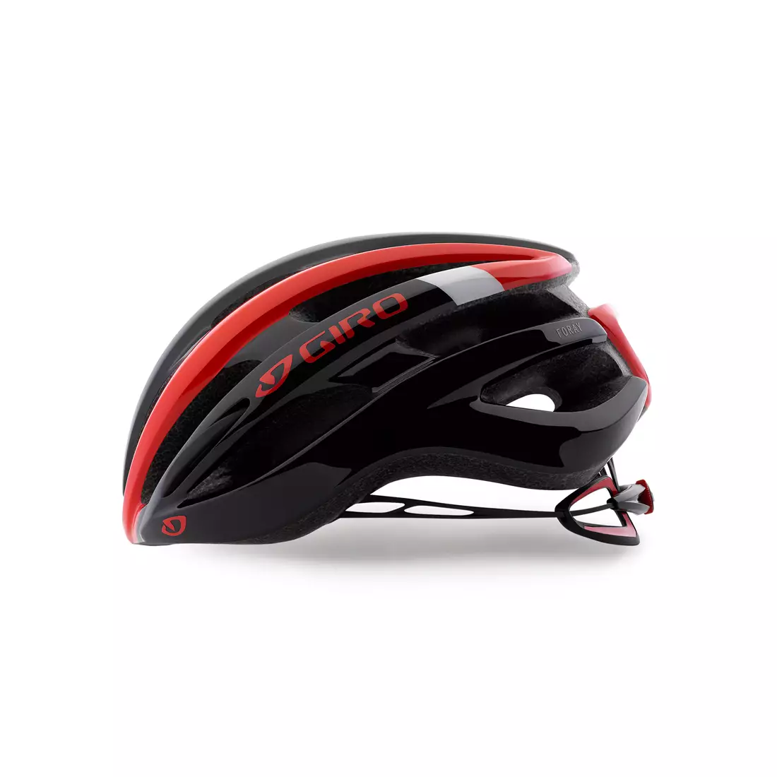 GIRO FORAY - black and red bicycle helmet
