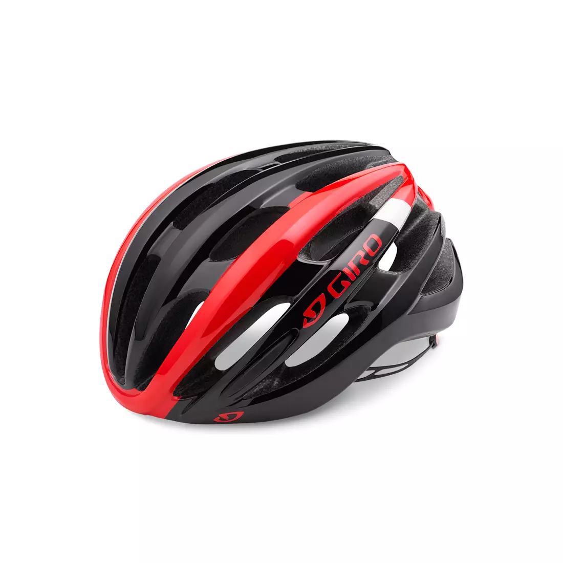 GIRO FORAY - black and red bicycle helmet