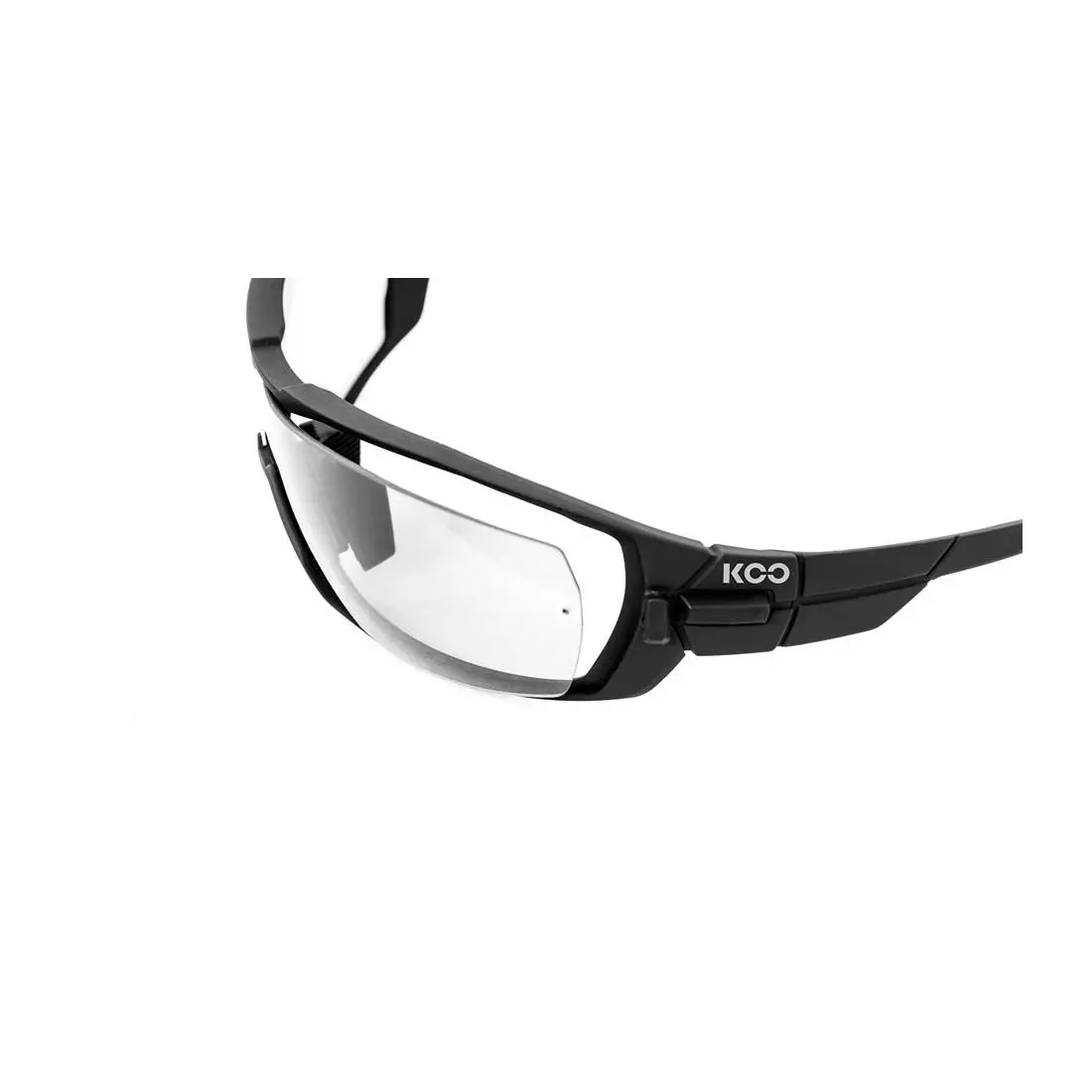 KOO OPEN - sports glasses BLACK CEY00002.201 - black-szkło-smokemirror/clear