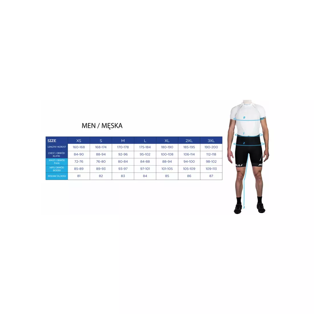 ROGELLI BIKE POTENZA  - men's cycling shorts with braces 002.407 black
