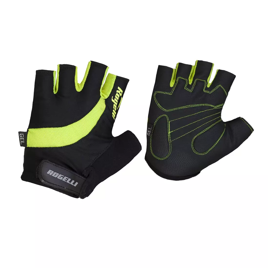 ROGELLI BIKE STRADA 006.352 - men's cycling gloves, black-fluorine