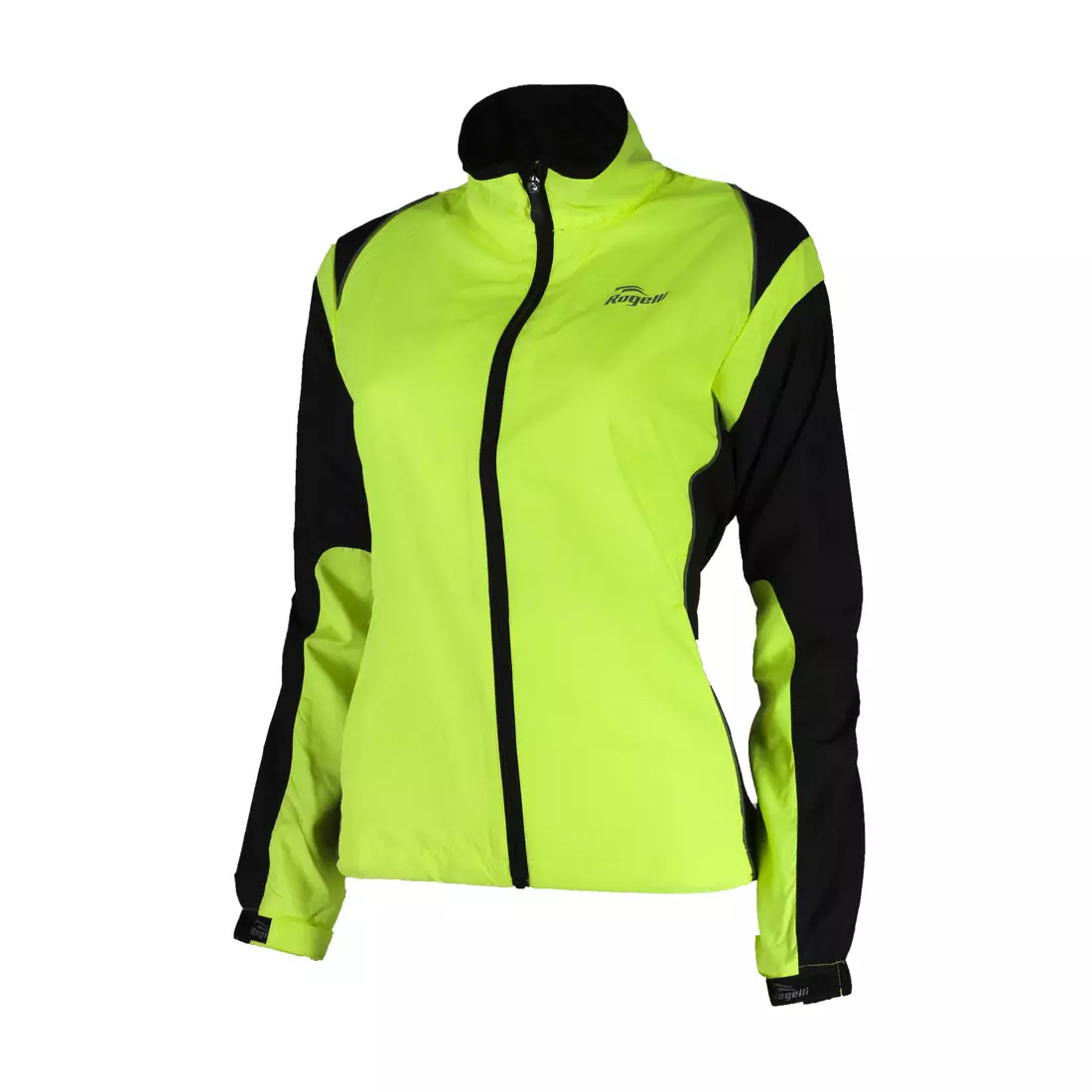 ROGELLI RUN ELVI 820.254- women's ultra-light running jacket, fluo-black