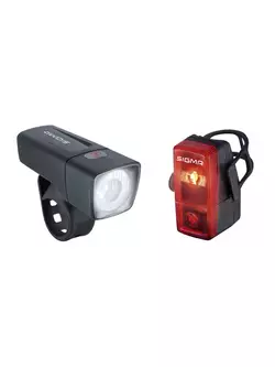 SIGMA set of bicycle lamps front + rear AURA 25 K-SET STVZO