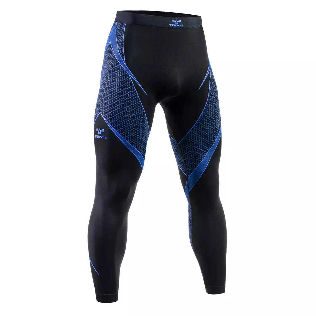 TERVEL OPTILINE OPT 3007 - men's thermoactive leggings, color: black and blue