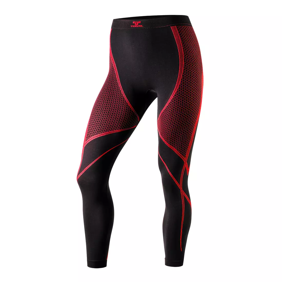 TERVEL OPTILINE OPT 4007 - women's thermoactive leggings color: black and red