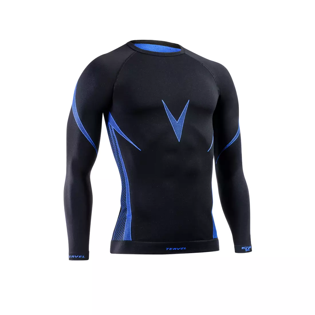 TERVEL - OPTILINE OPT1007 - men's thermoactive D/R T-shirt - black and blue