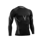TERVEL - OPTILINE OPT1007 - men's thermoactive D/R T-shirt - black and gray