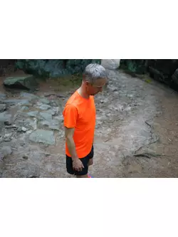 ROGELLI RUN PROMOTION men's sports shirt with short sleeves, orange