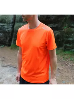 ROGELLI RUN PROMOTION men's sports shirt with short sleeves, orange