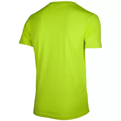 ROGELLI RUN PROMOTION men's sports shirt with short sleeves, fluorine-yellow