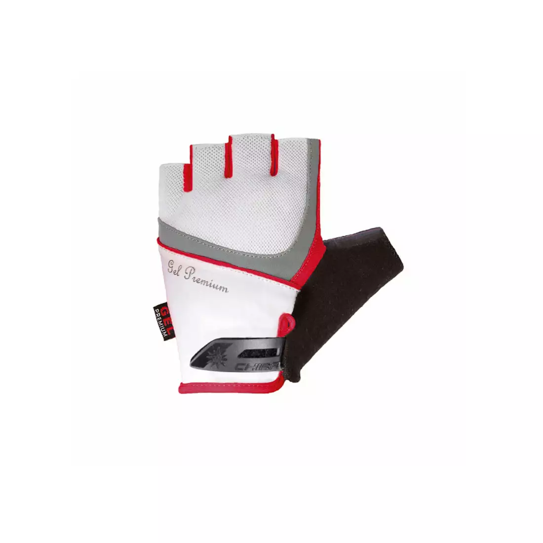 CHIBA LADY GEL women's cycling gloves, white and red
