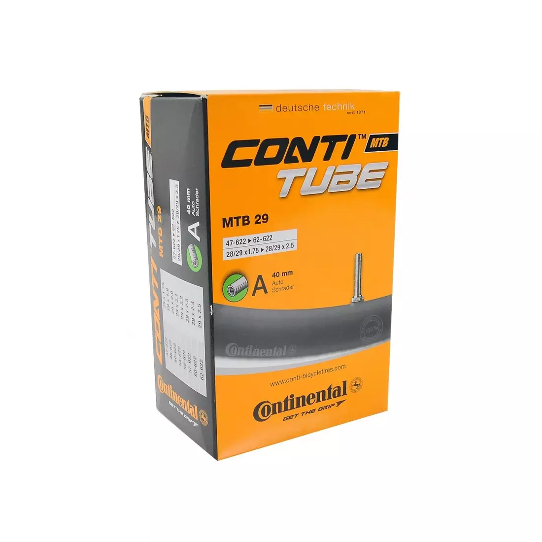 CONTINENTAL bicycle inner tube MTB 28/29 auto 40mm 47-662/62-662 28/29x1,75-28/29x2,5