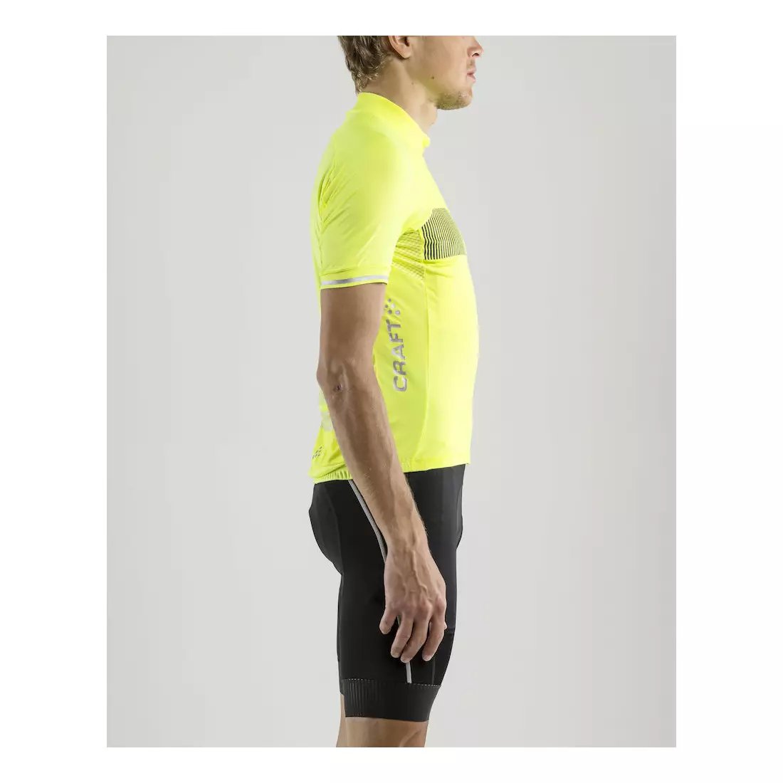 CRAFT Verve Glow men's cycling jersey, fluorine yellow, 1904995-2809