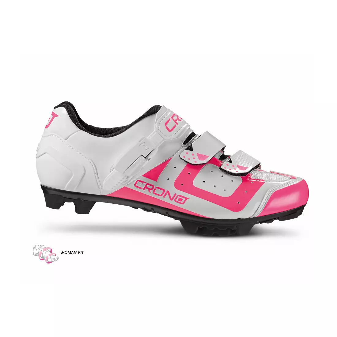 CRONO CX3 nylon women's MTB cycling shoes, white and pink