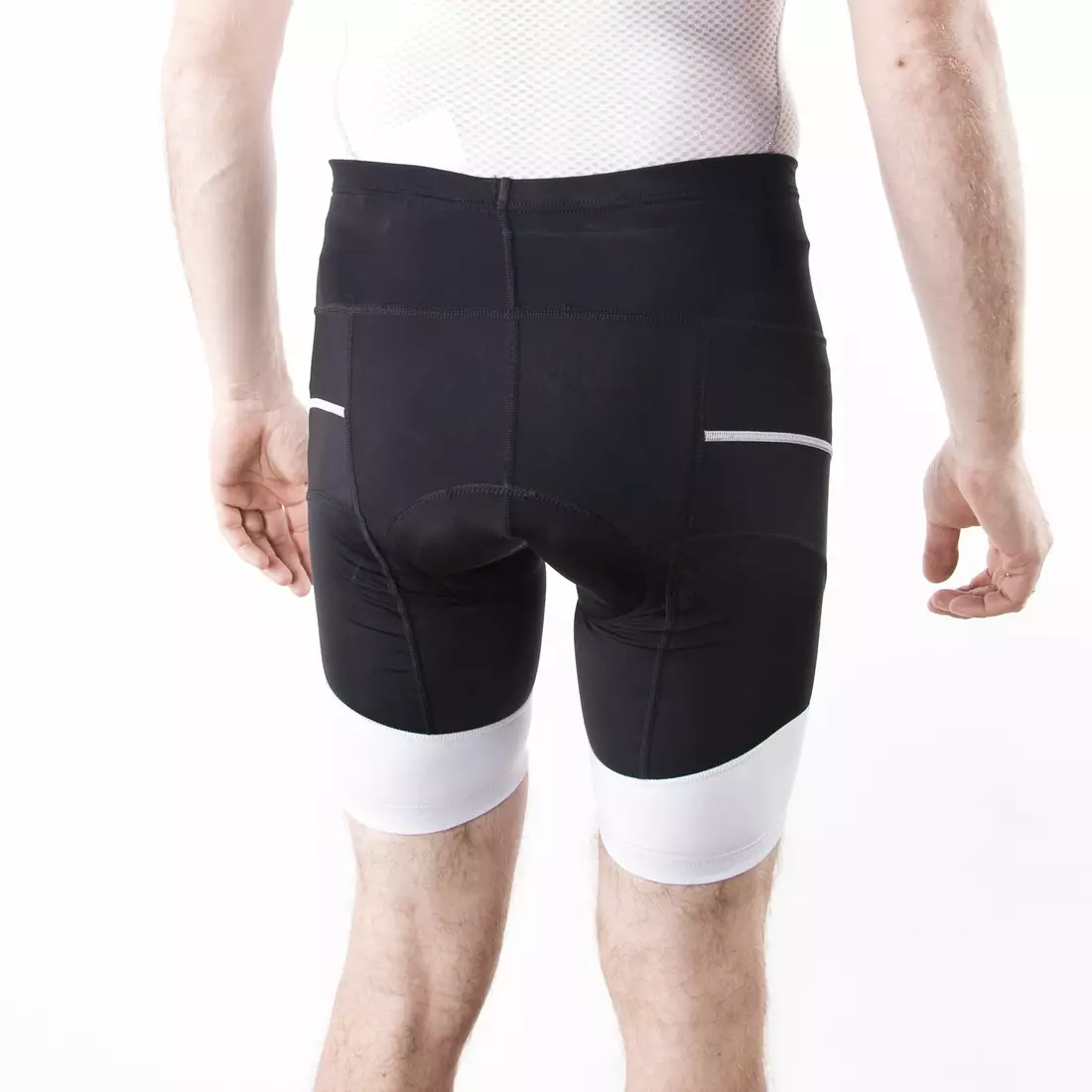 DEKO CLASSIC men's cycling shorts, black and white