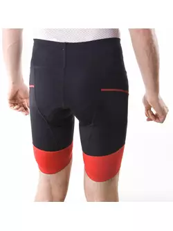 DEKO CLASSIC men's cycling shorts, black-red