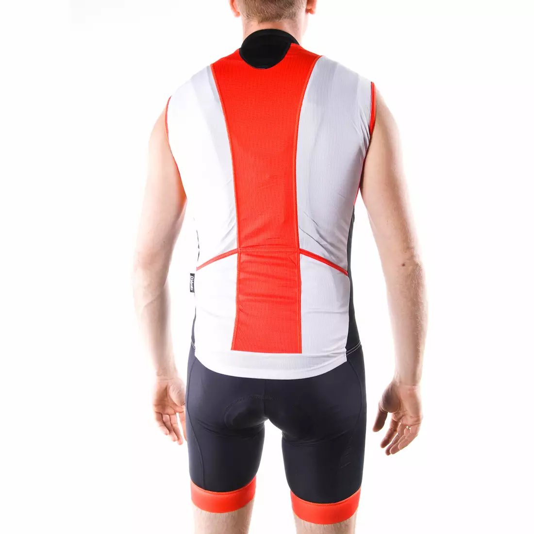 DEKO HAITI II men's sleeveless cycling jersey, white and red