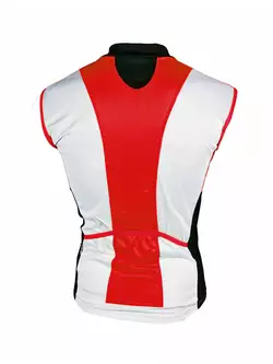 DEKO HAITI II men's sleeveless cycling jersey, white and red