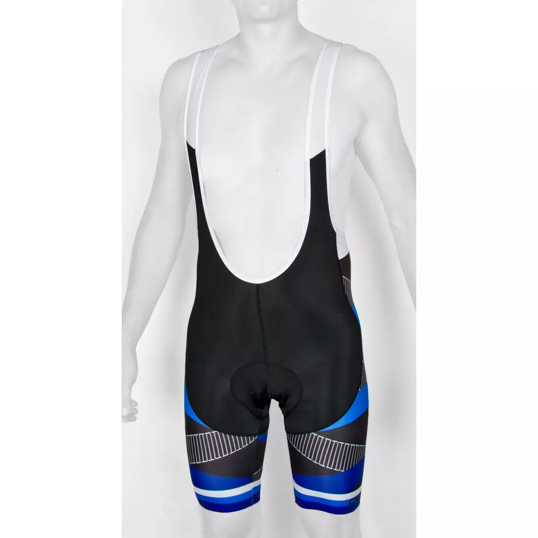 DEKO STRIP bib shorts, black and blue
