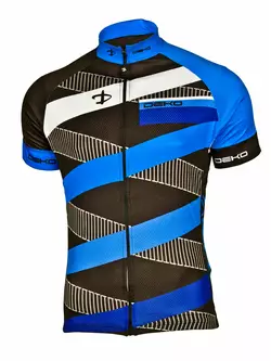 DEKO STRIP black and blue cycling jersey
