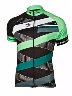 DEKO STRIP black and green cycling jersey
