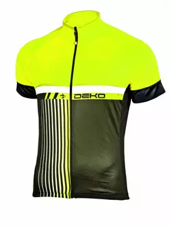 DEKO STYLE men's cycling jersey, black-fluorine