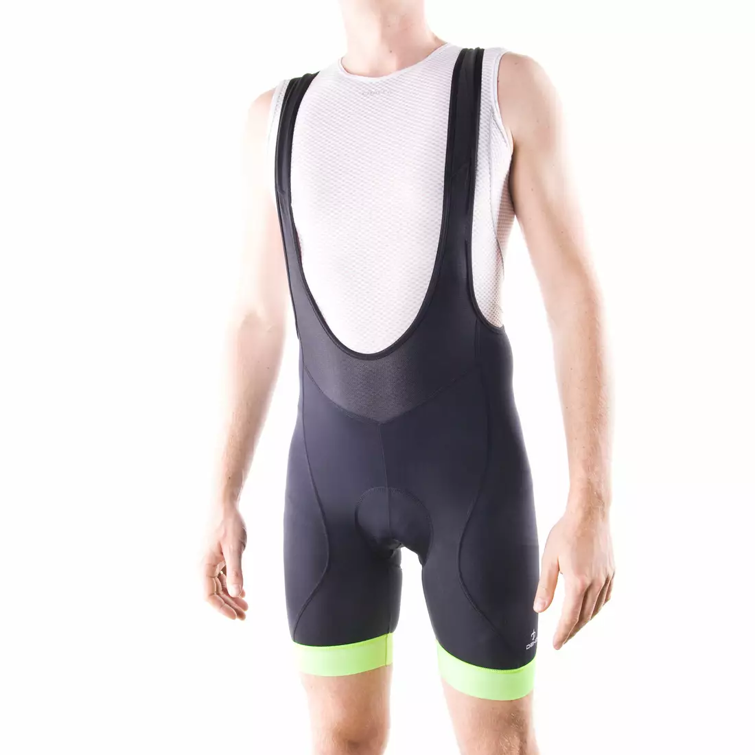 DEKO STYLE men's cycling shorts, black-fluor green