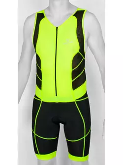 DEKO TRST-203 men's black and fluorine triathlon suit