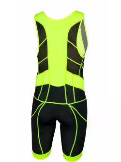DEKO TRST-203 men's black and fluorine triathlon suit