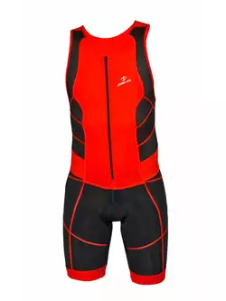 DEKO TRST-203 men's triathlon suit black and red
