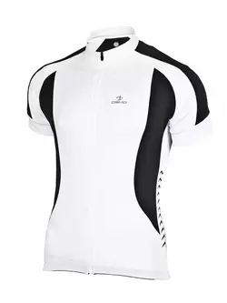 DEKO WHITE man's cycling short sleeve jersey white-black